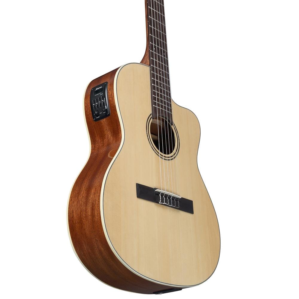 alvarez electro acoustic guitars alvarez rc26 hce 6-string classical hybrid electro acoustic guitar - natural gloss
