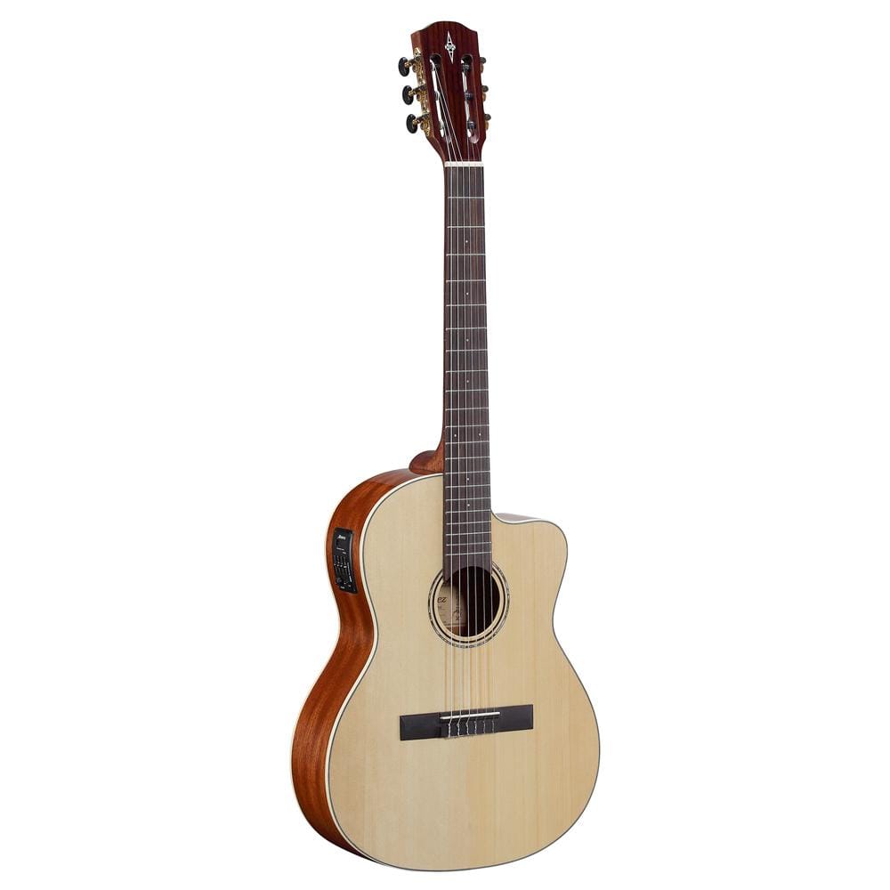 alvarez electro acoustic guitars alvarez rc26 hce 6-string classical hybrid electro acoustic guitar - natural gloss