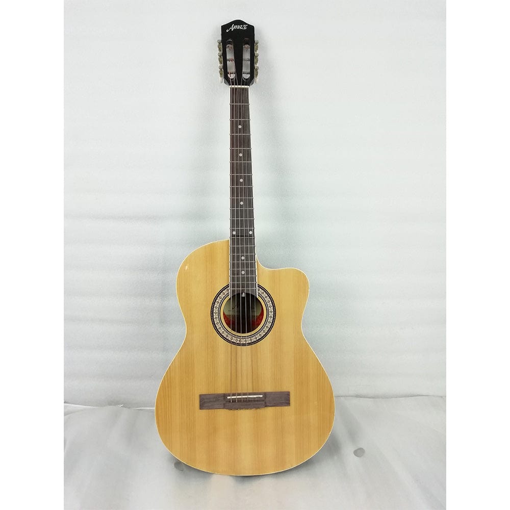 amaze acoustic guitars 453631 amaze aw39c-201 acoustic guitar - natural - open box b stock