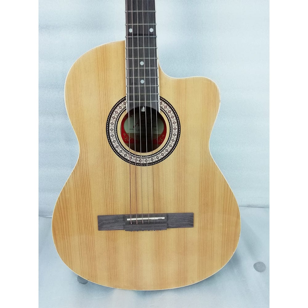 amaze acoustic guitars 453631 amaze aw39c-201 acoustic guitar - natural - open box b stock