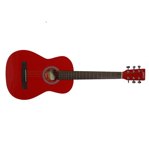 amaze acoustic guitars amaze aw34-101 acoustic guitar - red