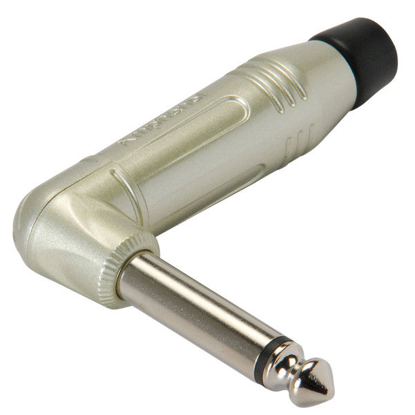 amphenol cables and connectors amphenol acpm-rn 1/4inch mono right angle phone plug connector satin