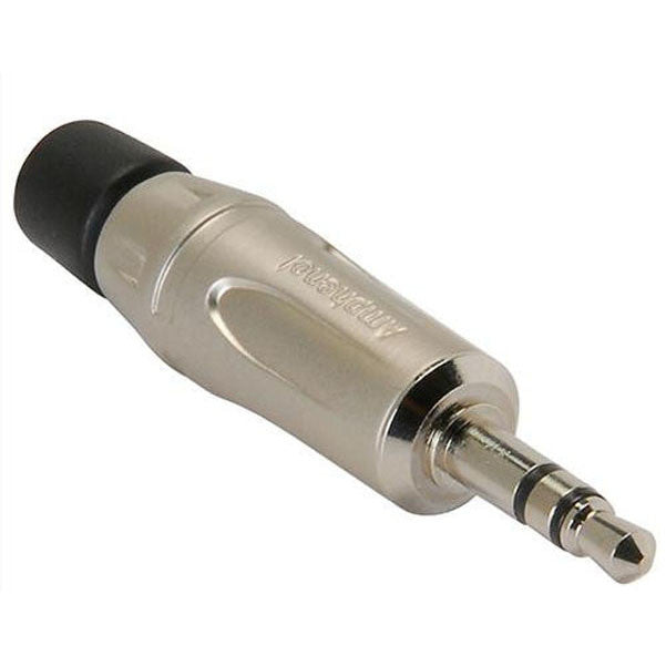 amphenol cables and connectors amphenol ks3p 3.5mm stereo mini plug connector satin