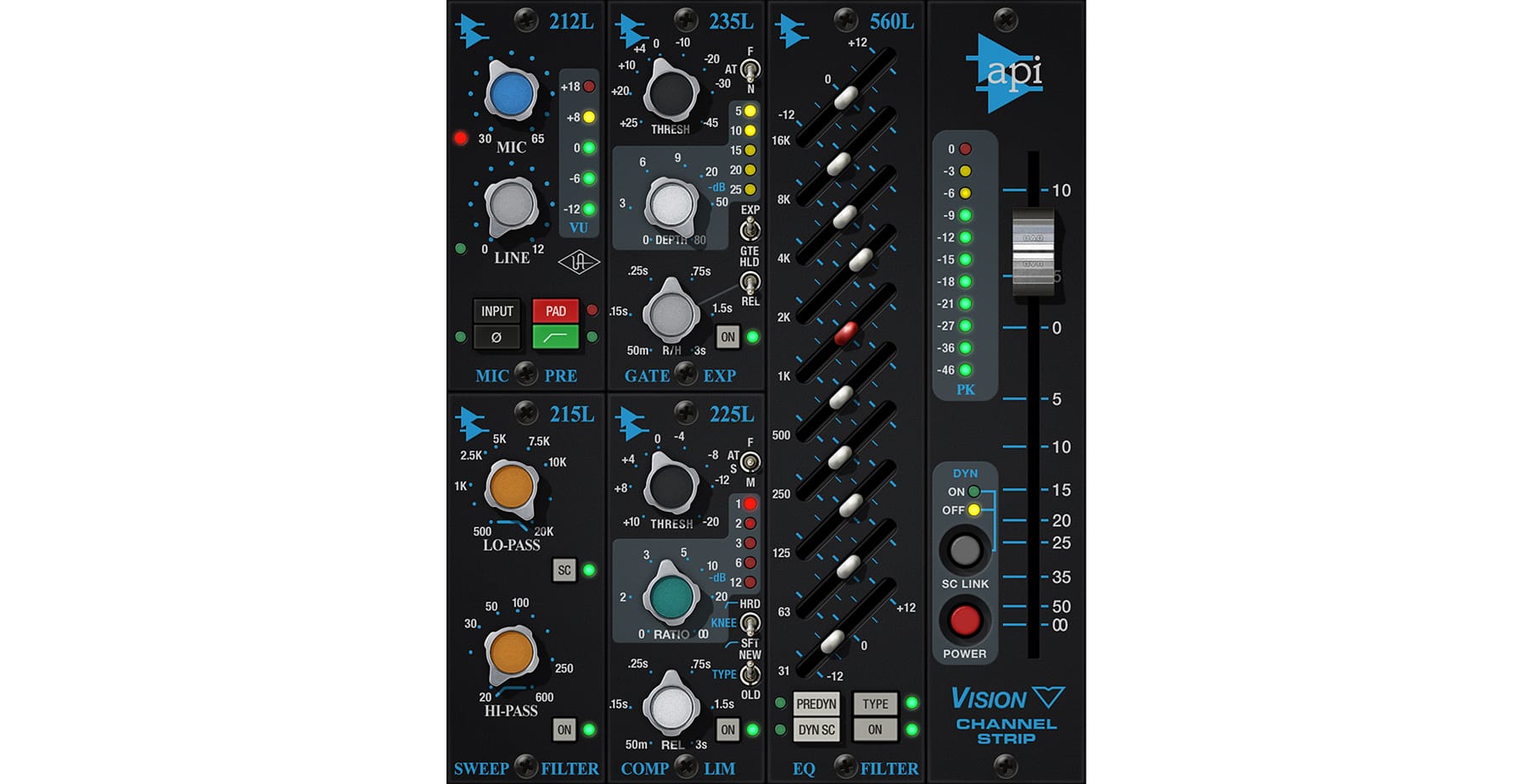 UAD API Vision Channel Strip Collection: Channel Strip Plugin Bundle