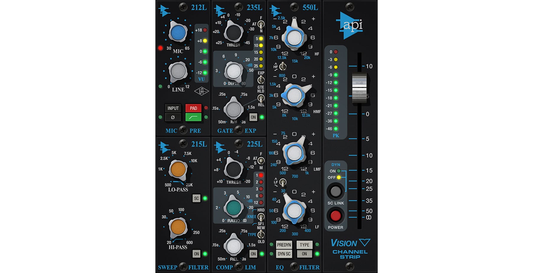 UAD API Vision Channel Strip Collection: Channel Strip Plugin Bundle