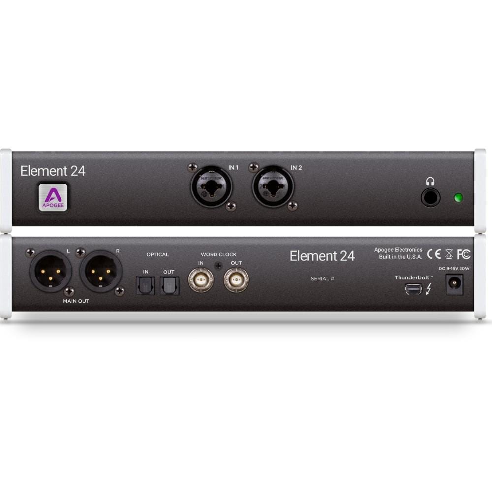 apogee audio components element24 apogee element thunderbolt audio i/o box for mac