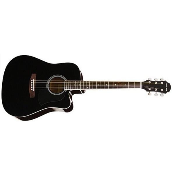 aria acoustic guitars black aria awn-15c acoustic guitar