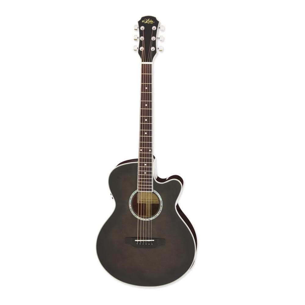 aria acoustic guitars black shade aria fet-01std acoustic guitar