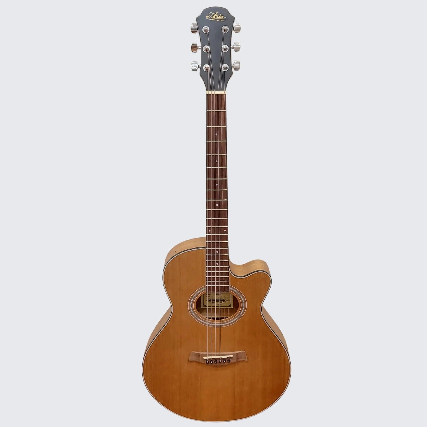 Aria Acoustic Guitars Single Aria FET M2 Meranti Thin-Body Cutaway Acoustic Guitar