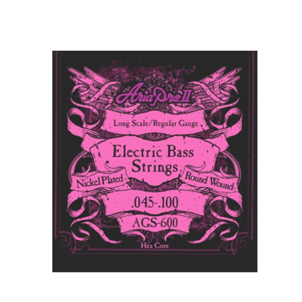 aria bass guitar strings long scale 4 strings - 45-100 aria ags nickel plated round wound bass guitar string #gauge_long-scale-4-strings---45-100