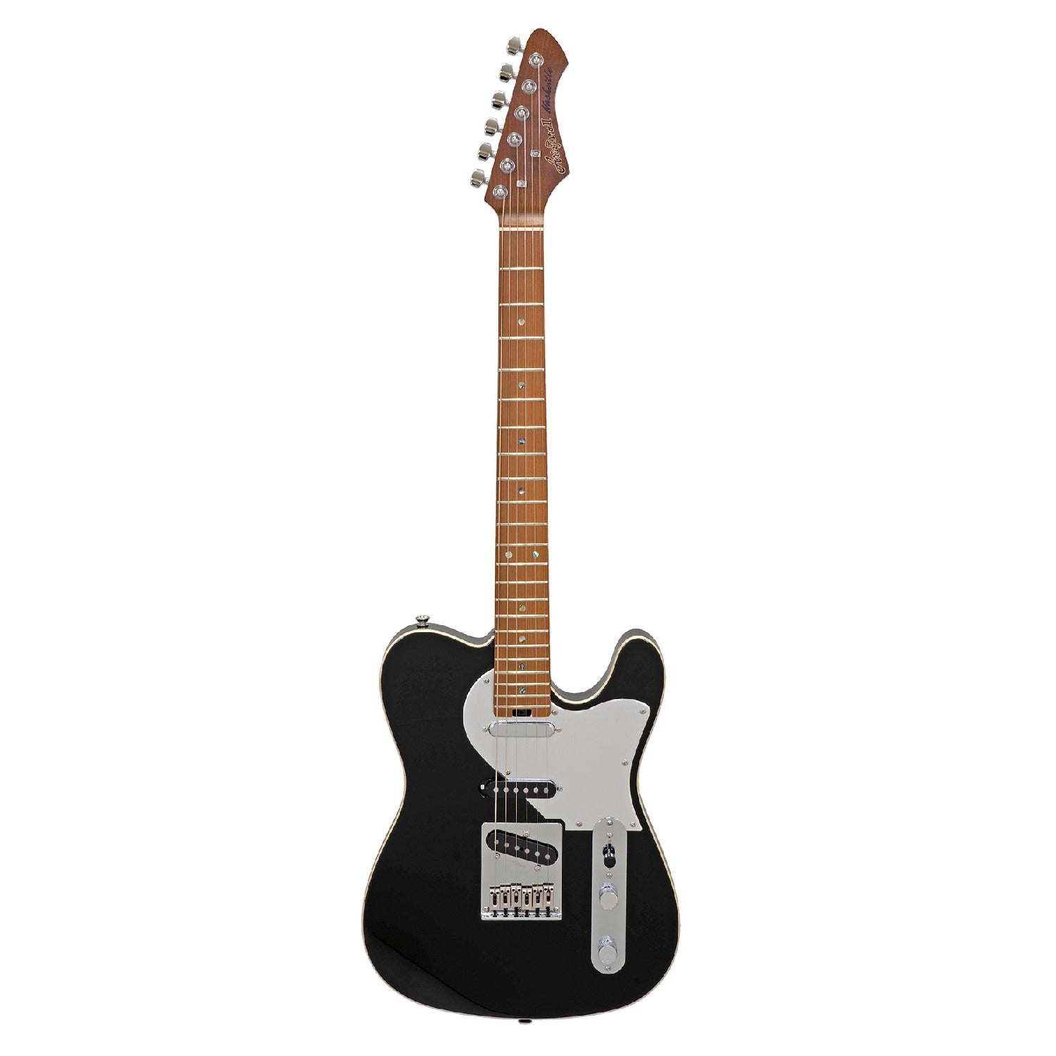 Aria Electric Guitars Black Aria 615-GTR Pro II 6 String Electric Guitar