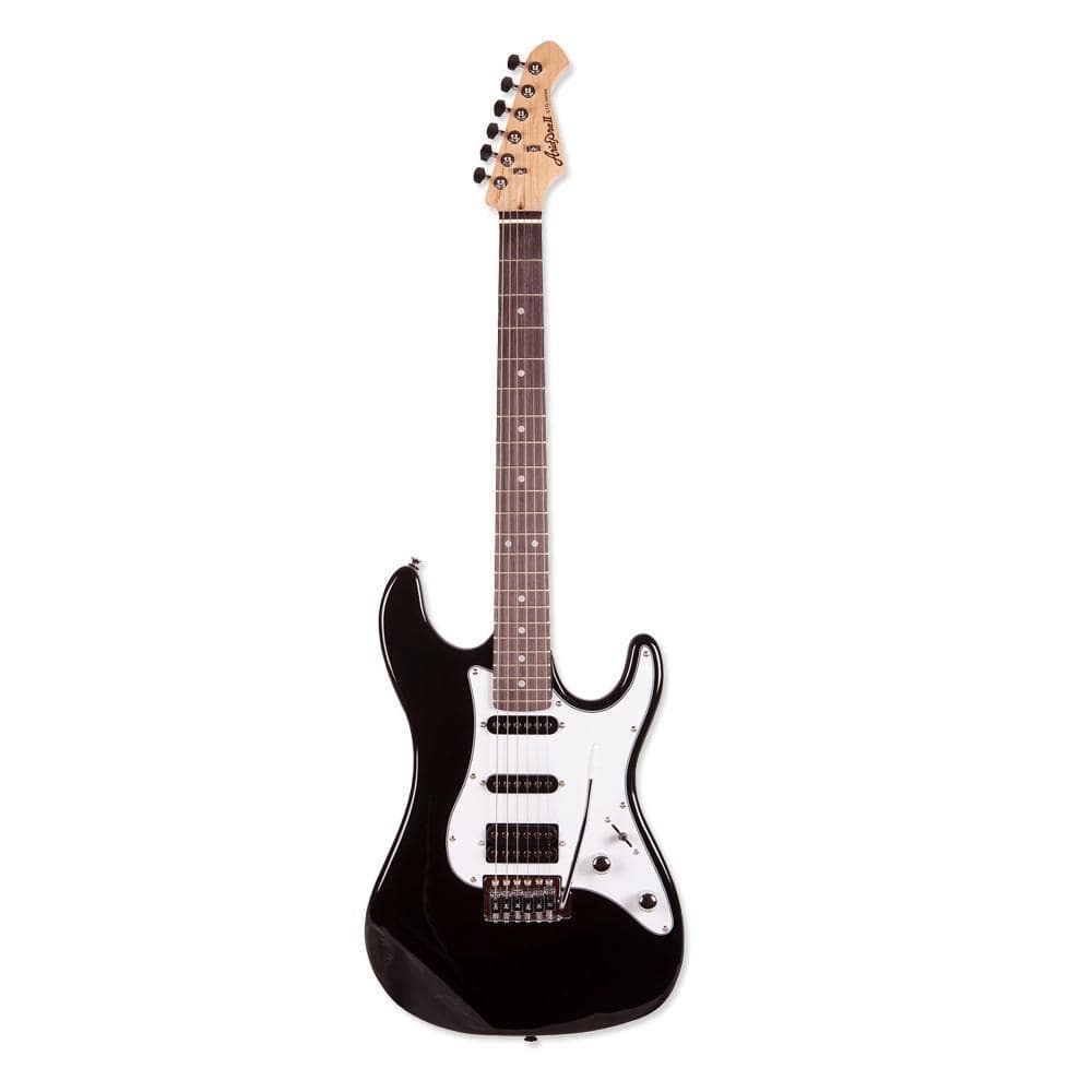 aria electric guitars black aria stg series stv 6 string electric guitar - rosewood fretboard