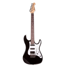 Aria Electric Guitars Black Aria STG Series STV 6 String Electric Guitar - Rosewood Fretboard