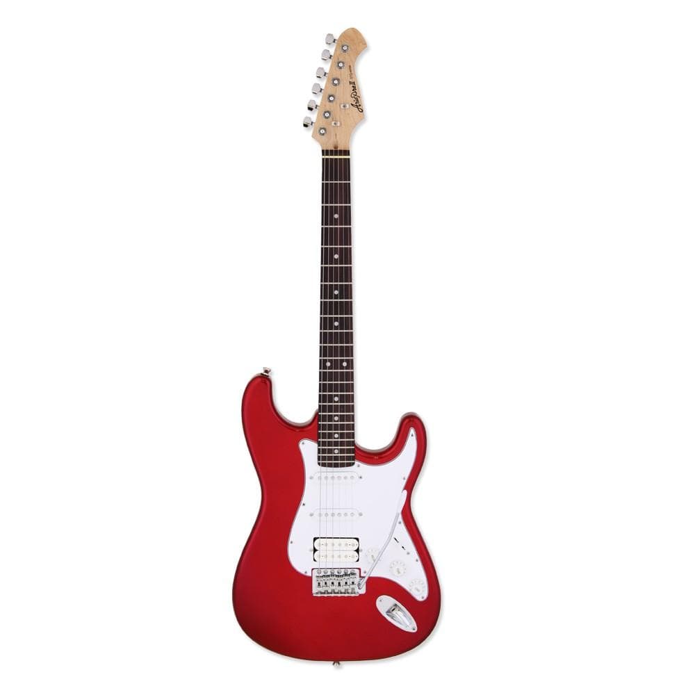 aria electric guitars candy apply red aria stg-004 hss 6 string electric guitar - techwood #color_candy-apply-red