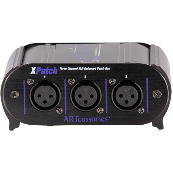 art accessories art xpatch three channel xlr balanced patch bay