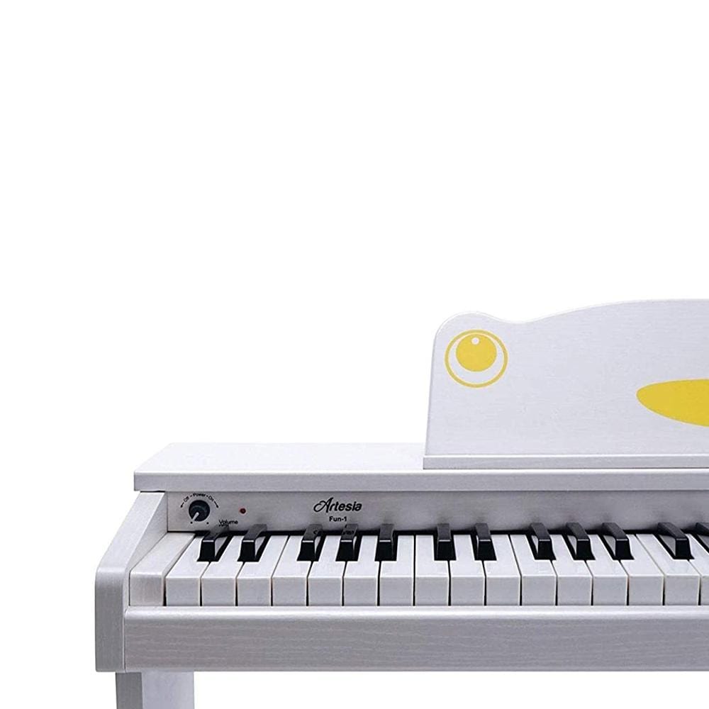 artesia digital pianos artesia fun-1 61-key children's digital piano bundle- white