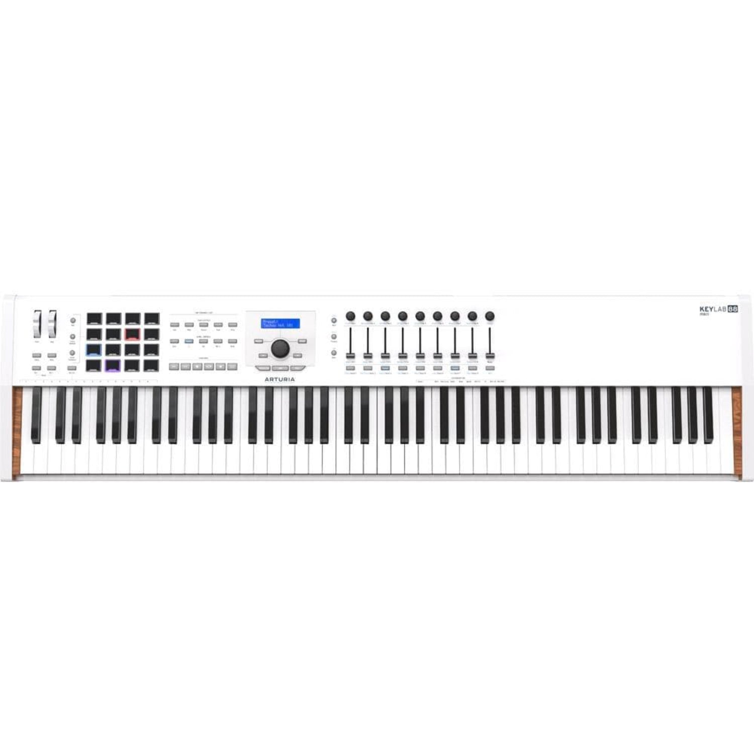 arturia midi keyboards arturia keylab 88 mkii controller supreme midi keyboard with vc9 software bundle - white