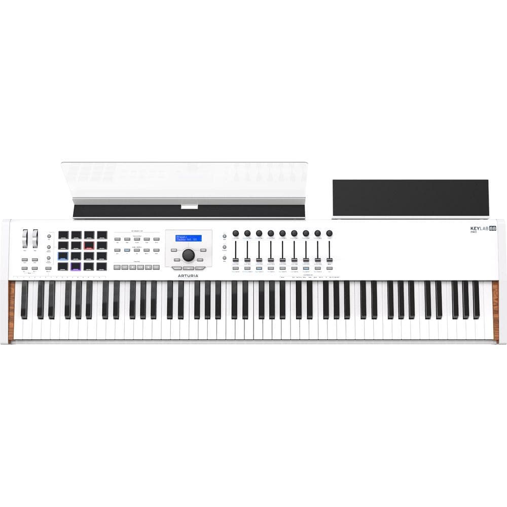 arturia midi keyboards arturia keylab 88 mkii controller supreme midi keyboard with vc9 software bundle - white
