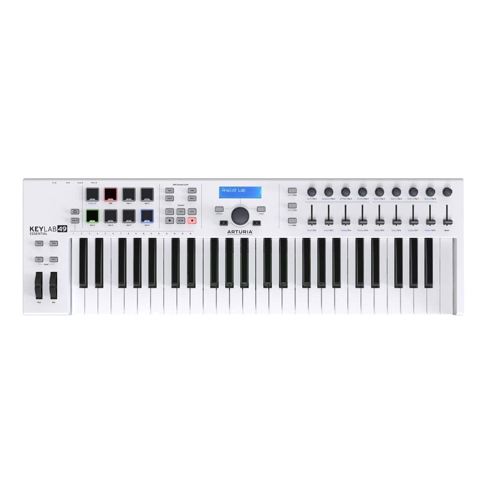 arturia midi keyboards arturia keylab essential 49 universal midi keyboard with gigbag, polishing cloth & ebook