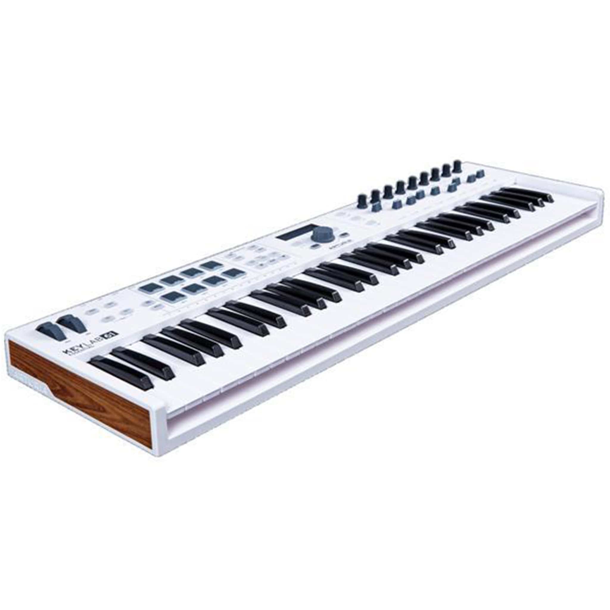 arturia midi keyboards arturia keylab essential 61 universal midi keyboard with gigbag, stand, polishing cloth & ebook
