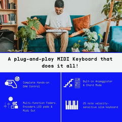Arturia Midi Keyboards Arturia Minilab 3 25-Note Velocity Sensitive Slim Midi Keyboard