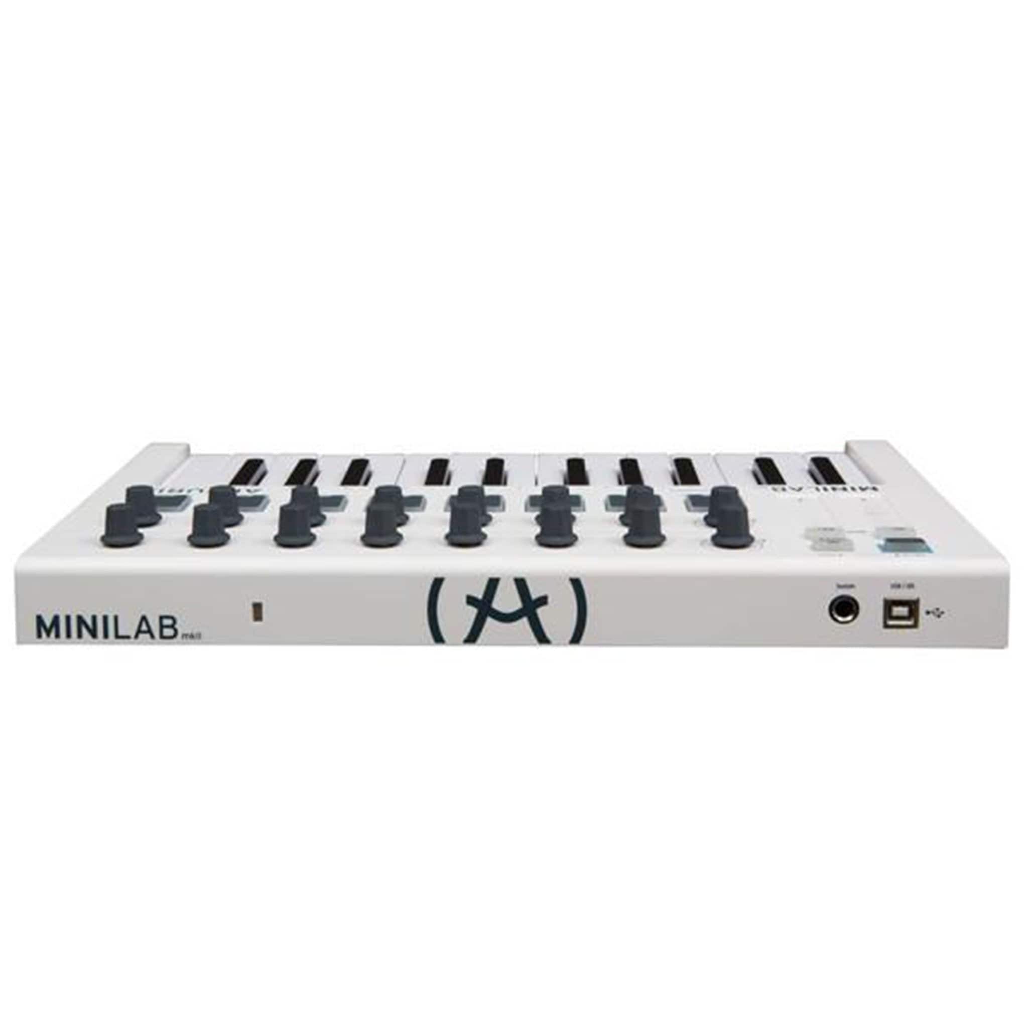 arturia midi keyboards arturia minilab mkii 25 slim-key midi keyboard - white- open box