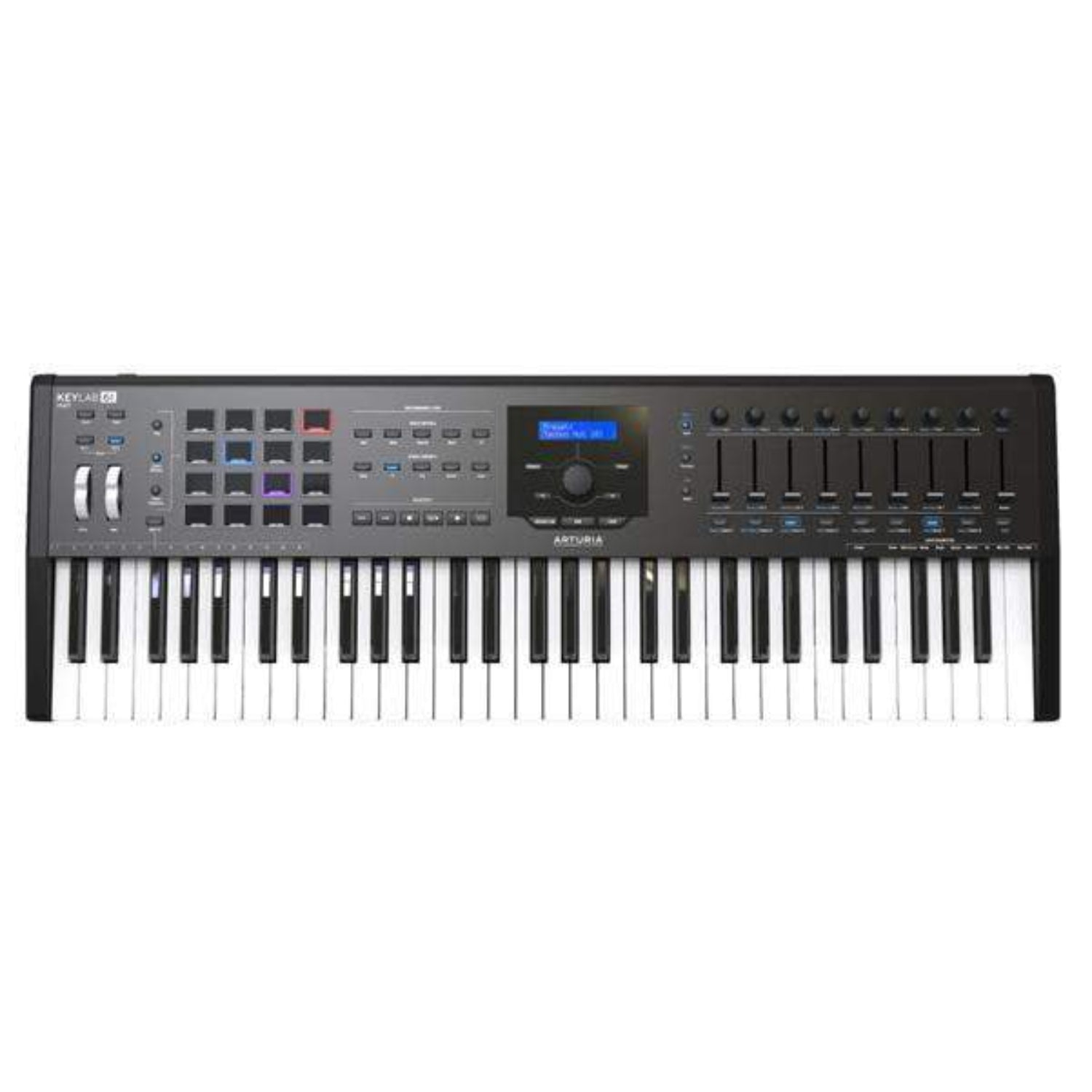 arturia midi keyboards black arturia keylab 61 mkii midi keyboard controller with vc9 software bundle #color_black