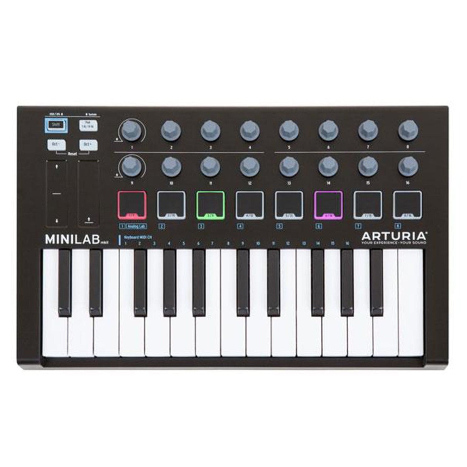arturia midi keyboards black / mkii arturia minilab 3 25-note velocity sensitive slim midi keyboard