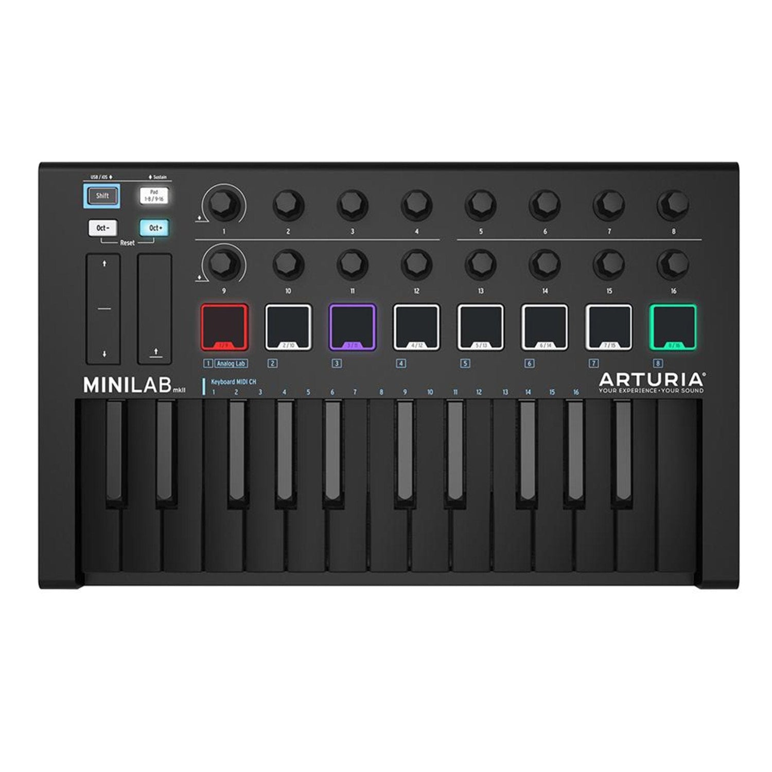 arturia midi keyboards limited deep black / mkii arturia minilab 3 25-note velocity sensitive slim midi keyboard