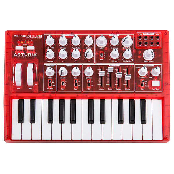 arturia synthesizers arturia microbrute monophonic analog synthesizer - red