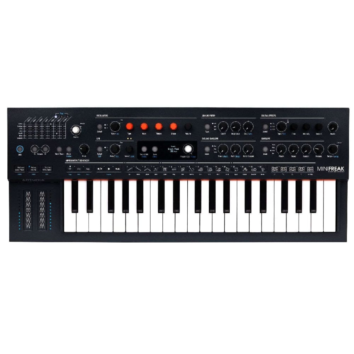 arturia synthesizers black arturia minifreak polyphonic hybrid 37 key keyboard synthesizer