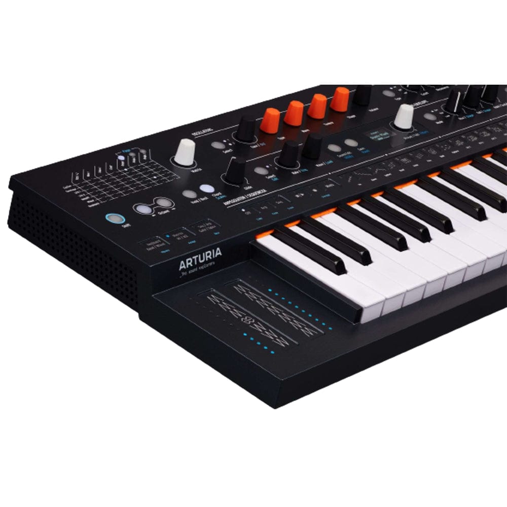 arturia synthesizers black arturia minifreak polyphonic hybrid 37 key keyboard synthesizer