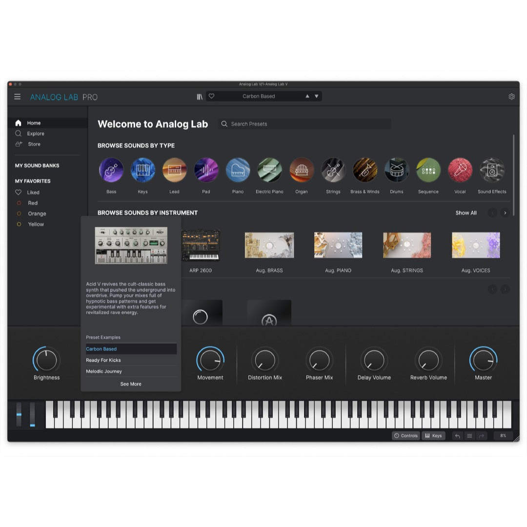 Arturia Virtual Instruments Arturia Analog Lab V Synthesizer Software Instrument