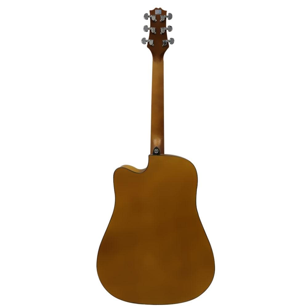 ashton acoustic guitars ashton d20c ntm dreadnought cutaway acoustic guitar - natural matte