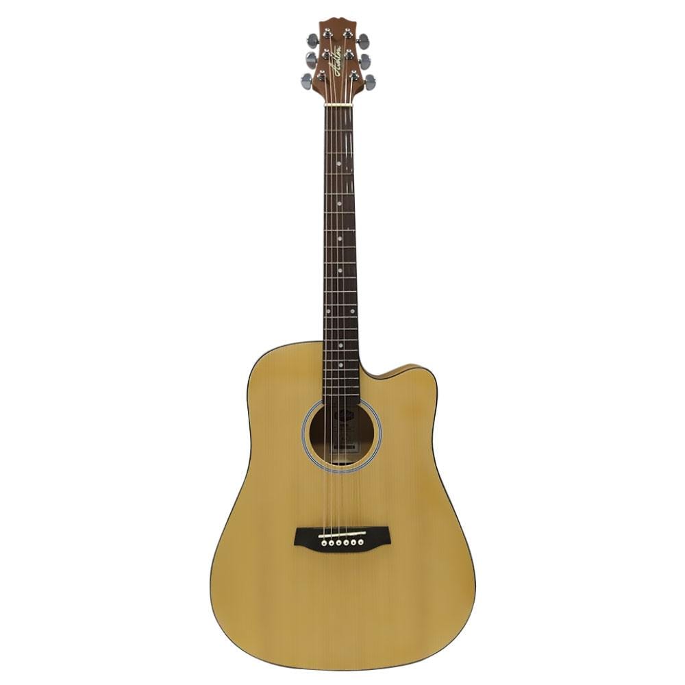 ashton acoustic guitars ashton d20c ntm dreadnought cutaway acoustic guitar - natural matte #type_bundle