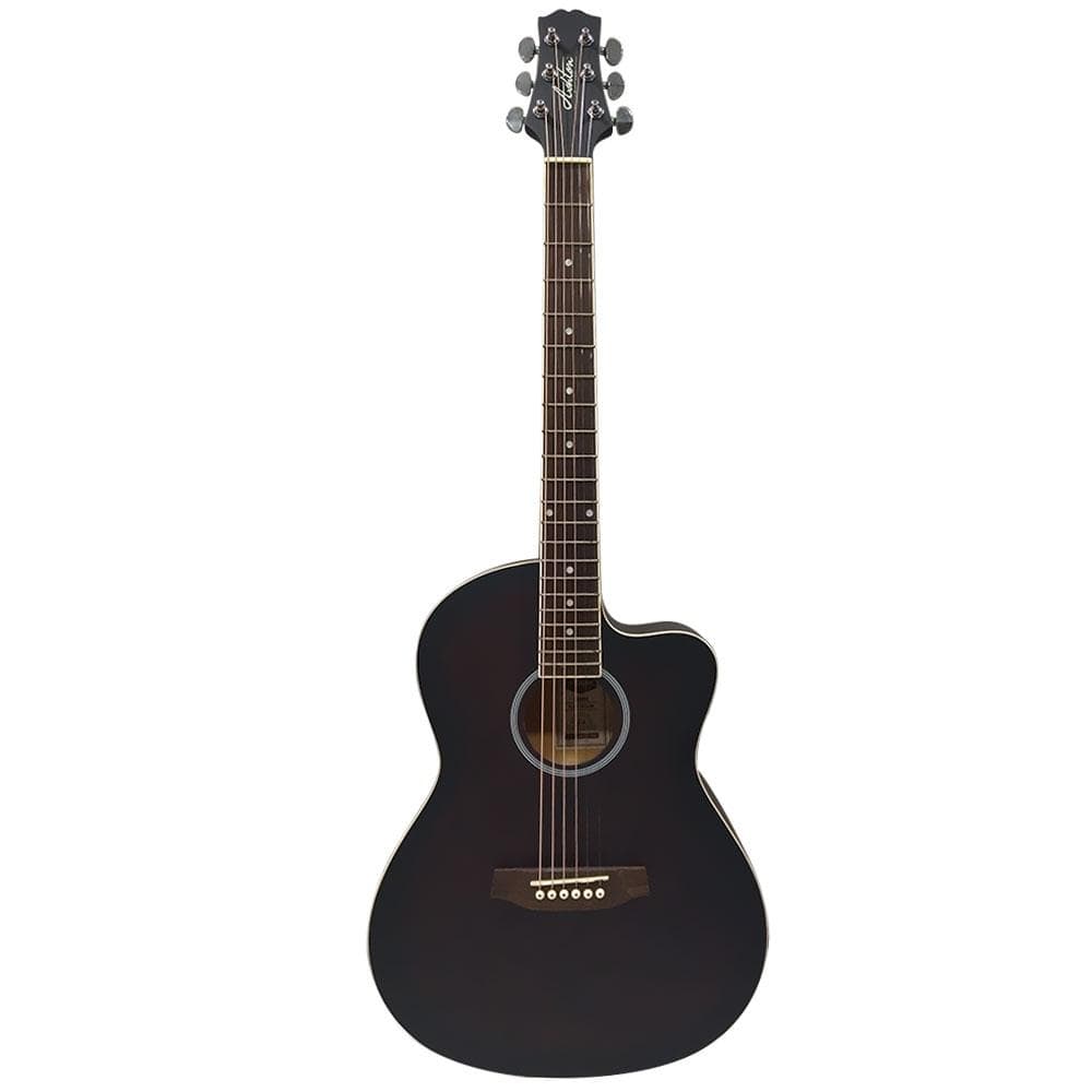 ashton acoustic guitars wine red sunburst matte ashton d10c 39-inch cutaway acoustic guitar