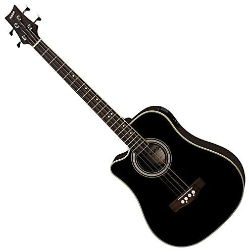 ashton bass guitars ashton acb100ceqlbk left-handed acoustic bass guitar