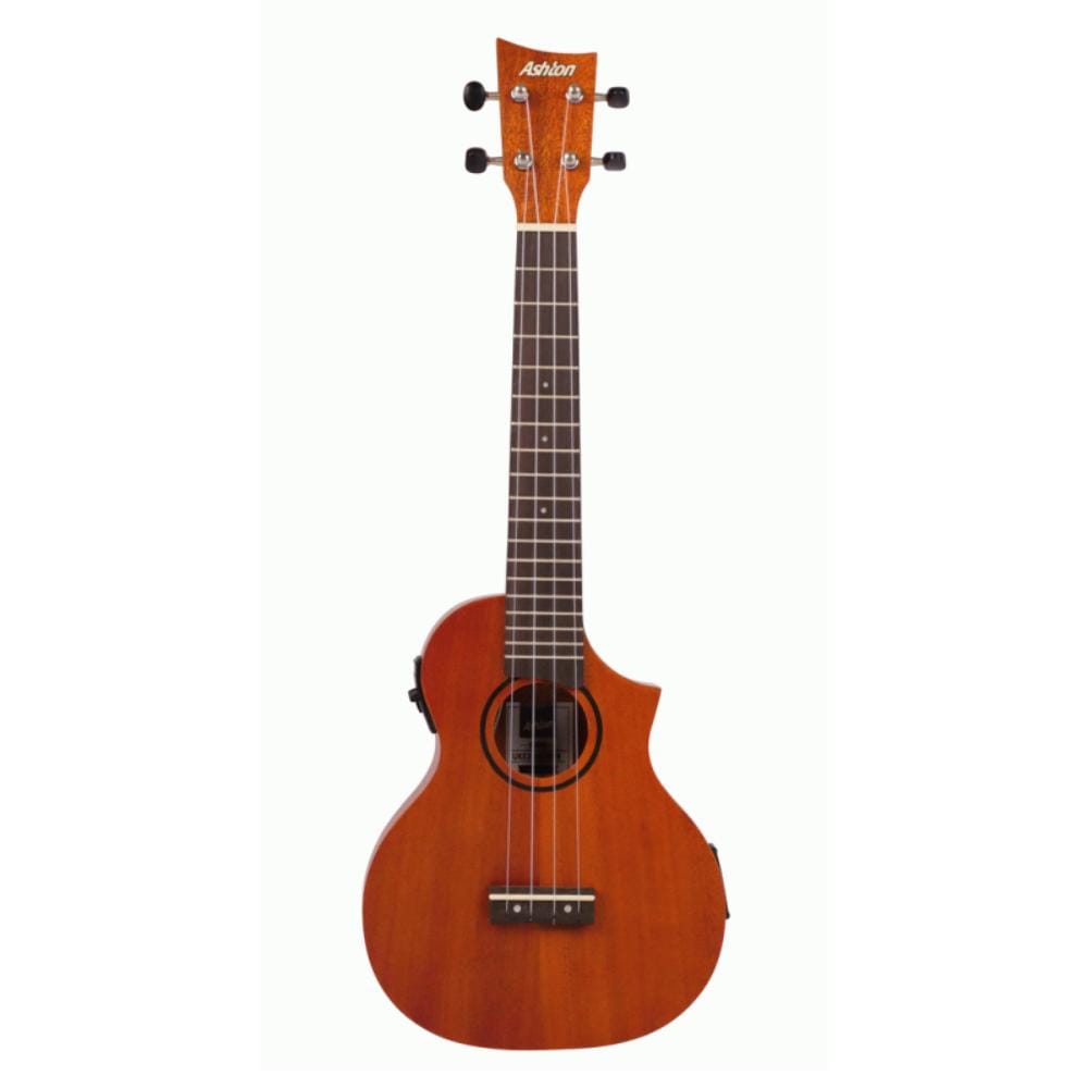 ashton concert ukuleles ashton uke240eqmh acoustic electric concert ukulele - mahogany