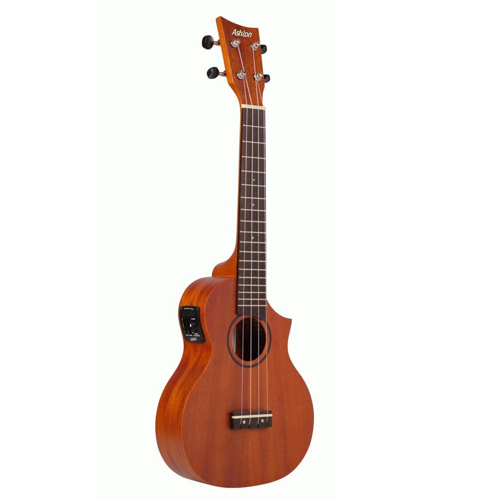ashton concert ukuleles ashton uke240eqmh acoustic electric concert ukulele - mahogany