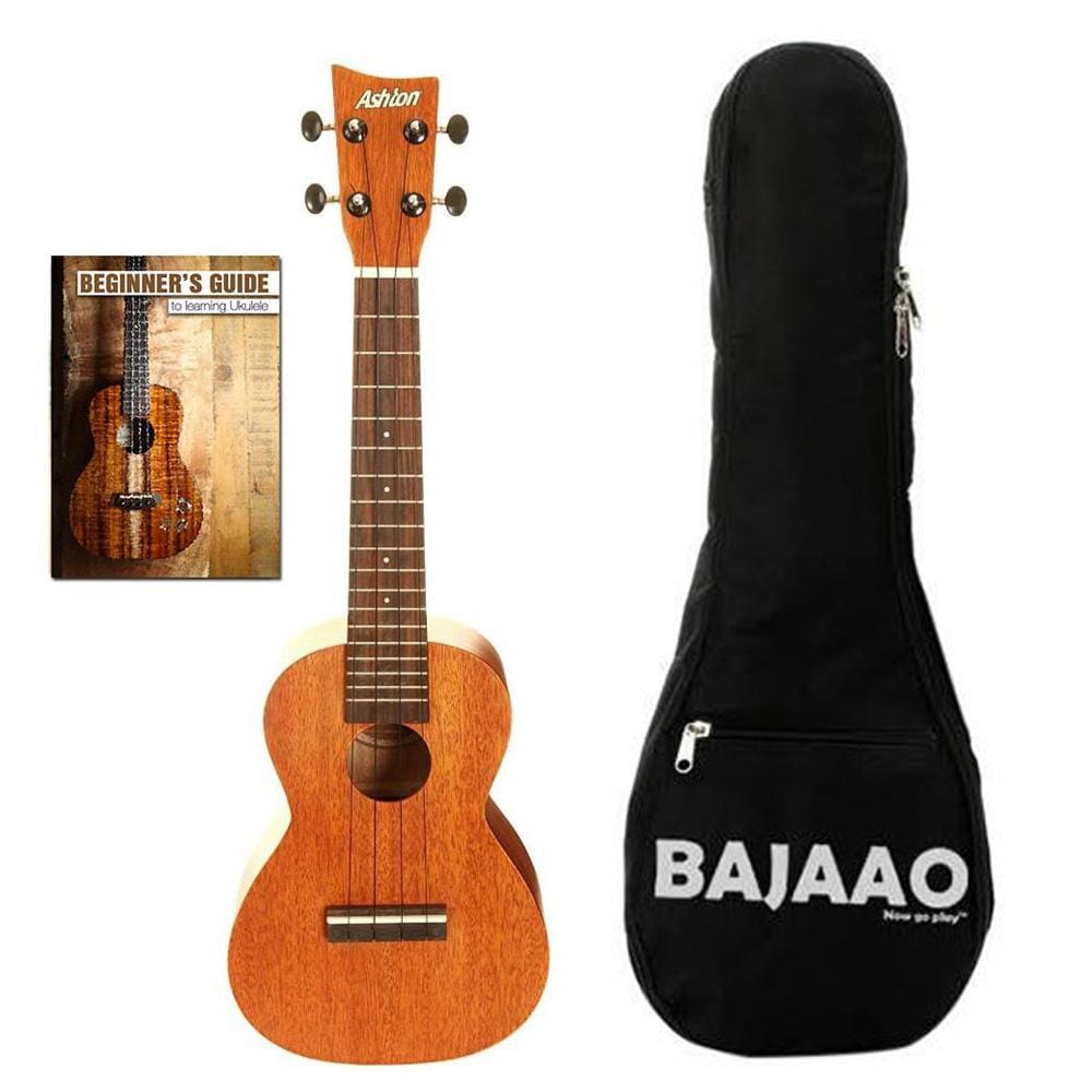 ashton concert ukuleles bundle ashton uke240mh concert ukulele with aquila strings #type_bundle
