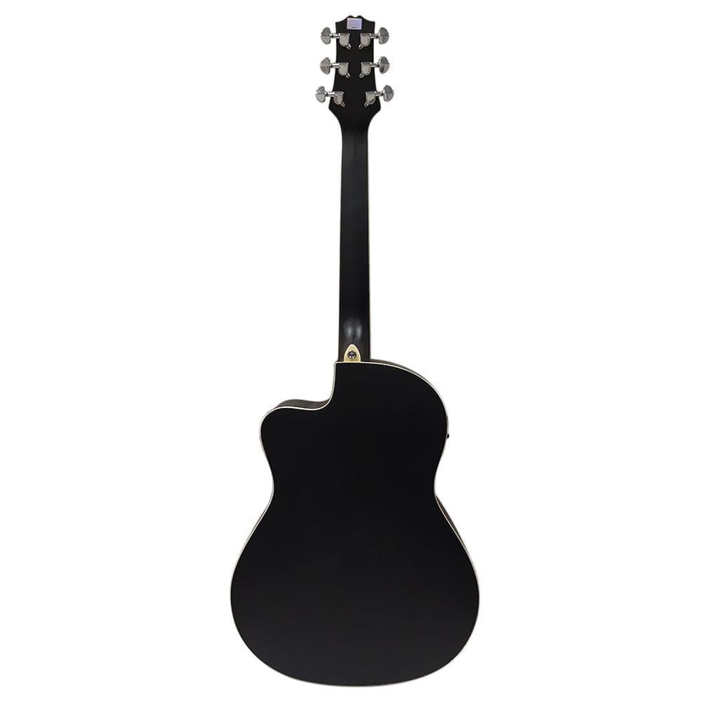 ashton electro acoustic guitars ashton d10ceq 39-inch cutaway electro acoustic guitar with eq #color_black-matte