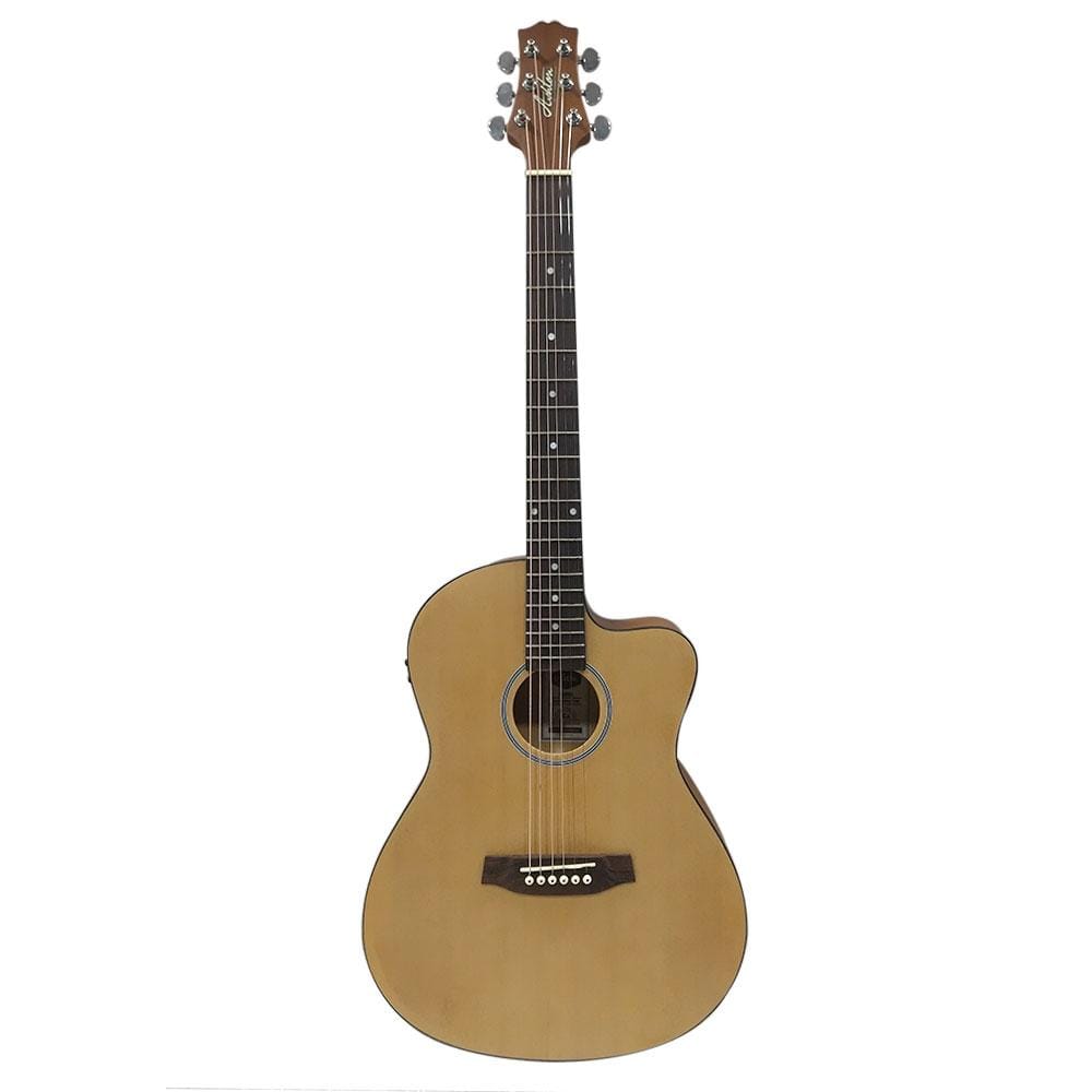 ashton electro acoustic guitars ashton d10ceq 39-inch cutaway electro acoustic guitar with eq #color_natural-matte