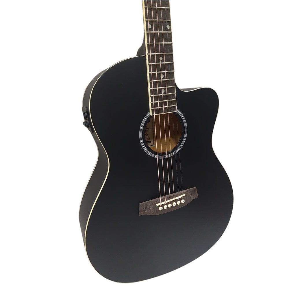 ashton electro acoustic guitars ashton d10ceq 39-inch cutaway electro acoustic guitar with eq - open box