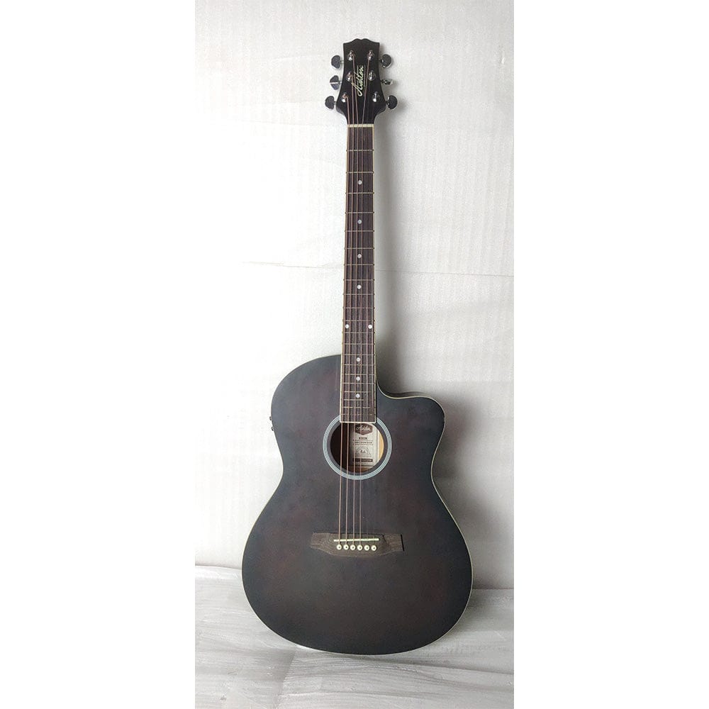 ashton electro acoustic guitars ashton d10ceq 39-inch cutaway electro acoustic guitar with eq - open box b stock