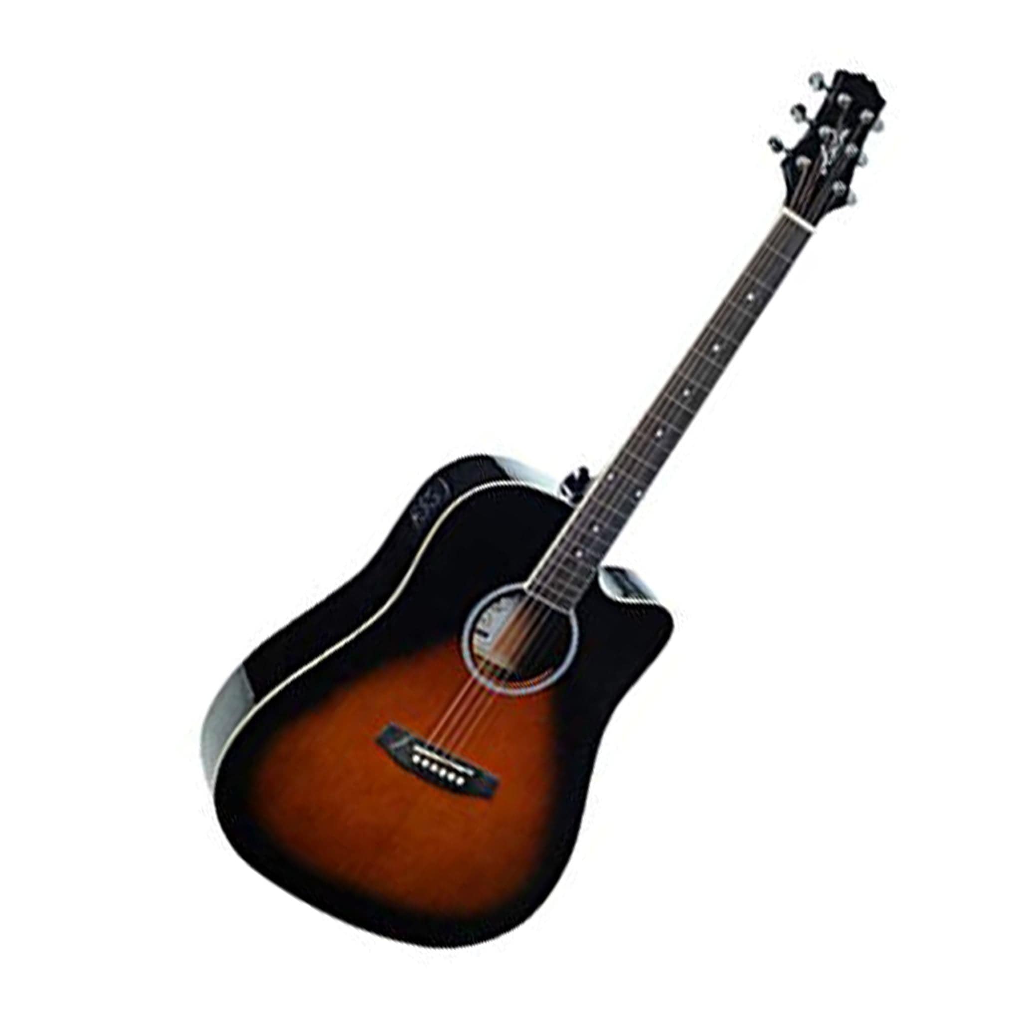 ashton electro acoustic guitars ashton d20ceq dreadnought 41-inch cutaway electro-acoustic guitar #color_tobacco-sunburst
