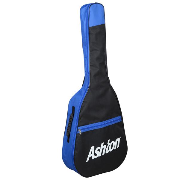 ashton electro acoustic guitars ashton d20ceq ntm dreadnought cutaway electro acoustic guitar with bag - natural matte
