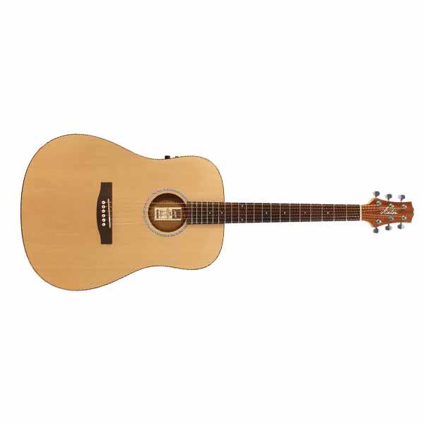 ashton electro acoustic guitars ashton d20eq ntm dreadnought electro-acoustic guitar - natural