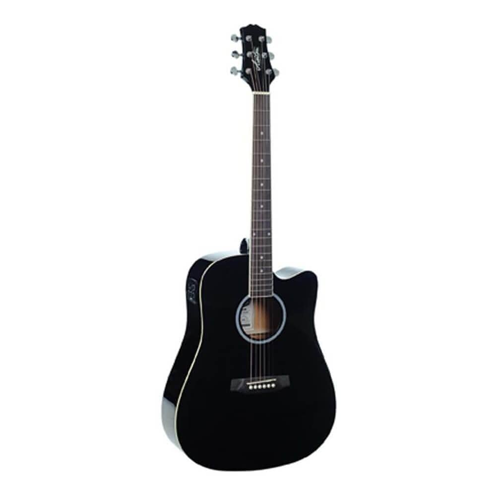 ashton electro acoustic guitars black ashton d20ceq dreadnought 41-inch cutaway electro-acoustic guitar #color_black