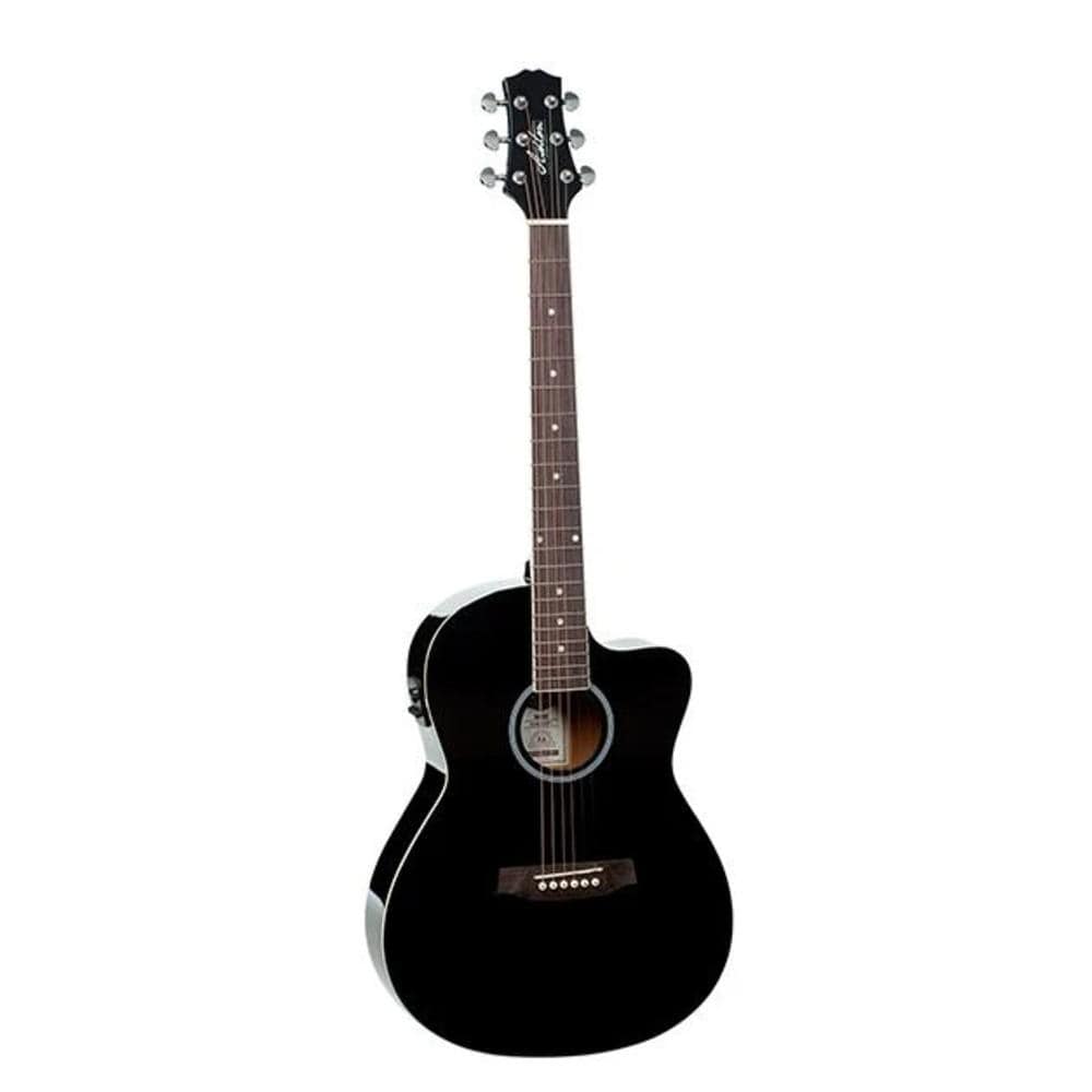 ashton electro acoustic guitars black gloss ashton d10ceq 39-inch cutaway electro acoustic guitar with eq #color_black-gloss
