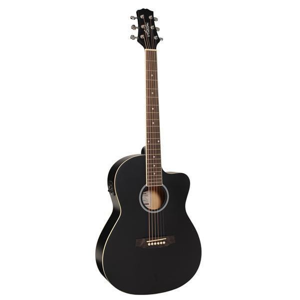 ashton electro acoustic guitars black matte ashton d10ceq 39-inch cutaway electro acoustic guitar with eq #color_black-matte